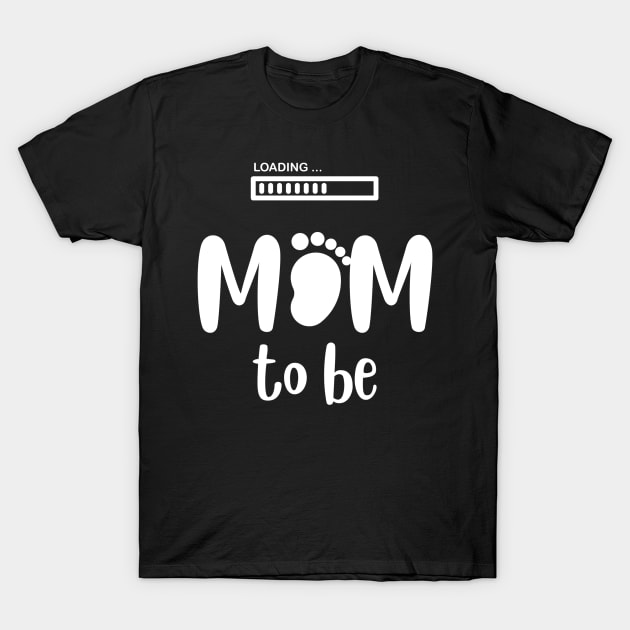 Mom to Be in White T-Shirt by teresawingarts
